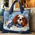 Cozy Snowflake Cavalier Quilted Tote ❄️🐶